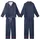 Style-Conscious Adults' Rich Navy Blue Classic Herringbone Pattern with Refined Off-White Lines Kid Satin Pajamas Set - 1
