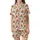 Outdoor Lovers' Whimsical Campfire S'mores Rustic Sage Orange Cream Pattern Satin Short-Sleeve Pajamas Set - 2