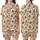 Outdoor Lovers' Whimsical Campfire S'mores Rustic Sage Orange Cream Pattern Satin Short-Sleeve Pajamas Set - 1