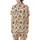 Outdoor Lovers' Whimsical Campfire S'mores Rustic Sage Orange Cream Pattern Satin Short-Sleeve Pajamas Set - 3