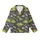 Dinosaur Lovers' Whimsical Lime Green Cartoon Dinosaur & Off-White Fossil Repeat Pattern on Dark Charcoal Grey Kid Satin Pajamas Set - -lpXEDJWZX