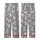Whimsical Style Fans' Hand-Drawn Playful Cartoon Foxes Muted Grey Mustard Yellow Pattern Kid Satin Pajamas Set - 3