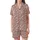 Women's Dusty Rose Minimalist Off-White Hand-Drawn Organic Shapes Pattern Satin Short-Sleeve Pajamas Set - AsbmQfPEOp
