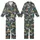 Women's Navy Jungle Animal Print Ultra-Soft Cotton Sleepwear Ensemble: Hand Block Leopard Zebra Bird Design Kid Satin Pajamas Set - 1