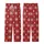 Winter Style Enthusiasts' Deep Red Fair Isle Geometric Diamond Snowflake Reindeer & Tree Pattern Kid Satin Pajamas Set - 3