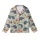 Nature Lovers' Whimsical Hedgehog Orange-Red Maple Leaf Sage Green Pattern Kid Satin Pajamas Set - 2