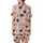 Cat Mom Women's Valentine Illustrative Cuddling Cats & Red Hearts Polyester Spandex Pajamas Set Satin Short-Sleeve Pajamas Set - 8dei_x8skw