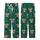 Couples Playful Otter Pun Christmas Sleep Set: Santa Hat Otters & Snowflakes - Forest Green Loungewear Kid Satin Pajamas Set - E8CgBSXtyw
