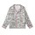 Women's Abstract Geometric Stripe Cotton Sleep Set: Black & Off-White Sharp Line Design Kid Satin Pajamas Set - p8yYy69s6z