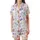 Girls' & Tweens' Slumber Party Pajamas: Whimsical Popcorn, Sleep Mask & Watercolor Elements Satin Short-Sleeve Pajamas Set - 2