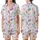 Girls' & Tweens' Slumber Party Pajamas: Whimsical Popcorn, Sleep Mask & Watercolor Elements Satin Short-Sleeve Pajamas Set - 1