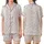 Women's Delicate Abstract Floral Ditsy Lavender Off-White Scattered Motif Sleep Set Satin Short-Sleeve Pajamas Set - wyequaxvQp
