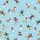Festive Winter Fun: Hand-Drawn Snow Angels, Skaters, Snowmen Pattern - Cheerful Sky Blue Design Kid Satin Pajamas Set - 4