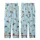 Festive Winter Fun: Hand-Drawn Snow Angels, Skaters, Snowmen Pattern - Cheerful Sky Blue Design Kid Satin Pajamas Set - 3