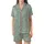 Bridesmaid Love Sage Green Seamless Continuous Rose Leaf Line Art Satin Short-Sleeve Pajamas Set - 7H0q6sWmoz
