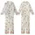 Playful Eid Celebration: Hand-Drawn Mosque & Moon Outline Art Print Kid Satin Pajamas Set - 1