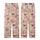 Women's Cozy Muted Pink Gingerbread Sleep Set: Festive Cookie, Holly & Candy Cane Print Kid Satin Pajamas Set - 3