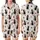 Matching Family Christmas Pajamas: Whimsical Black Cat, Poinsettia & Snowflake Design - Soft Poly Spandex Satin Short-Sleeve Pajamas Set - 1