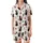 Matching Family Christmas Pajamas: Whimsical Black Cat, Poinsettia & Snowflake Design - Soft Poly Spandex Satin Short-Sleeve Pajamas Set - 2