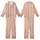 Family Christmas: Cream & Red Triple Vertical Stripe Polyester Spandex Pajamas Set Kid Satin Pajamas Set - dLDMRo-l2c