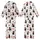 Matching Family Christmas Pajamas: Whimsical Black Cat, Poinsettia & Snowflake Design - Soft Poly Spandex Kid Satin Pajamas Set - 1