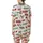Festive  Pattern: Glitter Knit Leopard Reindeer Santa Holly Lights Satin Short-Sleeve Pajamas Set - 3