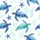 Women's Vibrant Blue Sea Turtle & Starfish Satin Sleep Set Satin Short-Sleeve Pajamas Set - 4