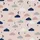 Gentle Aesthetic Lovers' Delicate Illustrative Pale Pink Muted Grey Navy Celestial Organic Pattern Satin Short-Sleeve Pajamas Set - 4