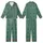 Women's Emerald Green Monogram Satin Sleep Set – Cream Abstract Filigree Loungewear Kid Satin Pajamas Set - 1