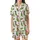 Family's Funny Pickle Christmas Pajamas: Cartoon Santa Hat, Reindeer Antler & Lights Pattern Satin Short-Sleeve Pajamas Set - 2