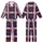 Couples' King Queen Heart Plaid Pattern Cotton Flannel Sleep Set Kid Satin Pajamas Set - 28xbSX8R5e