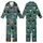 Cat Lover's Teal Black Cat Christmas Pajama Set: Whimsical Santa Hat, Light & Gift Pattern Kid Satin Pajamas Set - 1