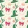 Family Wicked Whimsical Pajamas: Emerald Witch Hat & Fuchsia Bow Knit Set Satin Short-Sleeve Pajamas Set - 4