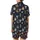 Whimsical Nativity Watercolor Pattern: Manger Scene Angels Wise Men Camels Fabric Print Satin Short-Sleeve Pajamas Set - 3