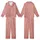 Women's Gentle Skin Loungewear: Rustic Terracotta Wildflower Print Bamboo Cotton Kid Satin Pajamas Set - 6j0vcfASAh