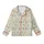 Childlike Aesthetic Adorers' Whimsical Hand-Drawn Teddy Bear Cottage Pattern: Light Brown, Pale Yellow on Creamy Off-White Kid Satin Pajamas Set - 2
