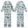 Dog Lovers' Cartoon Hanukkah Celebration Light Blue Pattern with Golden Menorahs & Playful Pups Kid Satin Pajamas Set - ep2Vyv2qYn