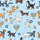 Dog Lovers' Cartoon Hanukkah Celebration Light Blue Pattern with Golden Menorahs & Playful Pups Kid Satin Pajamas Set - 4