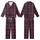Classic Style Aficionados' Heritage Tartan Plaid Deep Maroon Navy Blue Cream Geometric Pattern Kid Satin Pajamas Set - 1