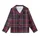Classic Style Aficionados' Heritage Tartan Plaid Deep Maroon Navy Blue Cream Geometric Pattern Kid Satin Pajamas Set - 2