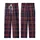 Classic Style Aficionados' Heritage Tartan Plaid Deep Maroon Navy Blue Cream Geometric Pattern Kid Satin Pajamas Set - 3
