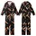 Women's Black Real Ostrich Feather Trim Full Length Polyester Blend Pajama Set Kid Satin Pajamas Set - 1