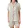 Women's Handcrafted Linen Pajama Set: Stonewashed Minimalist Organic Pattern, 3/4 Sleeve & Comfort Pants Satin Short-Sleeve Pajamas Set - xKMyJZSoZK