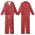 Royal Style Enthusiasts' Ruby Red King Queen Crown Matte Gold Rose Gold Script Seamless Pattern Kid Satin Pajamas Set - U-vKx_euIs