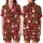 Women's & Pug Lovers Pajamas: Deep Red Christmas Pattern with Santa Hat Pugs & Snowflakes Satin Short-Sleeve Pajamas Set - 1
