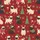 Women's & Pug Lovers Pajamas: Deep Red Christmas Pattern with Santa Hat Pugs & Snowflakes Satin Short-Sleeve Pajamas Set - 4