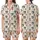 Sewing Enthusiasts' Retro Illustrative Pale Cream Navy Grey Pink Vintage Sewing Machine & Spools Pattern Satin Short-Sleeve Pajamas Set - rF5Ek2YsLM
