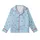 Women's Bridesmaid Monogram Sky Blue Trellis Satin Sleep Set Kid Satin Pajamas Set - 2