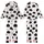 Family Long Sleeve Pajama Set: Whimsical Fluffy Black Cat Christmas Lights & Stars Pattern - Soft Polyester Spandex Sleepwear Kid Satin Pajamas Set - 1