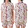 Teen Tween Pink Slumber Party Sleep Set: Playful Pizza, Pajama, Popcorn & Star Pattern Satin Short-Sleeve Pajamas Set - NCG3C0GJKB